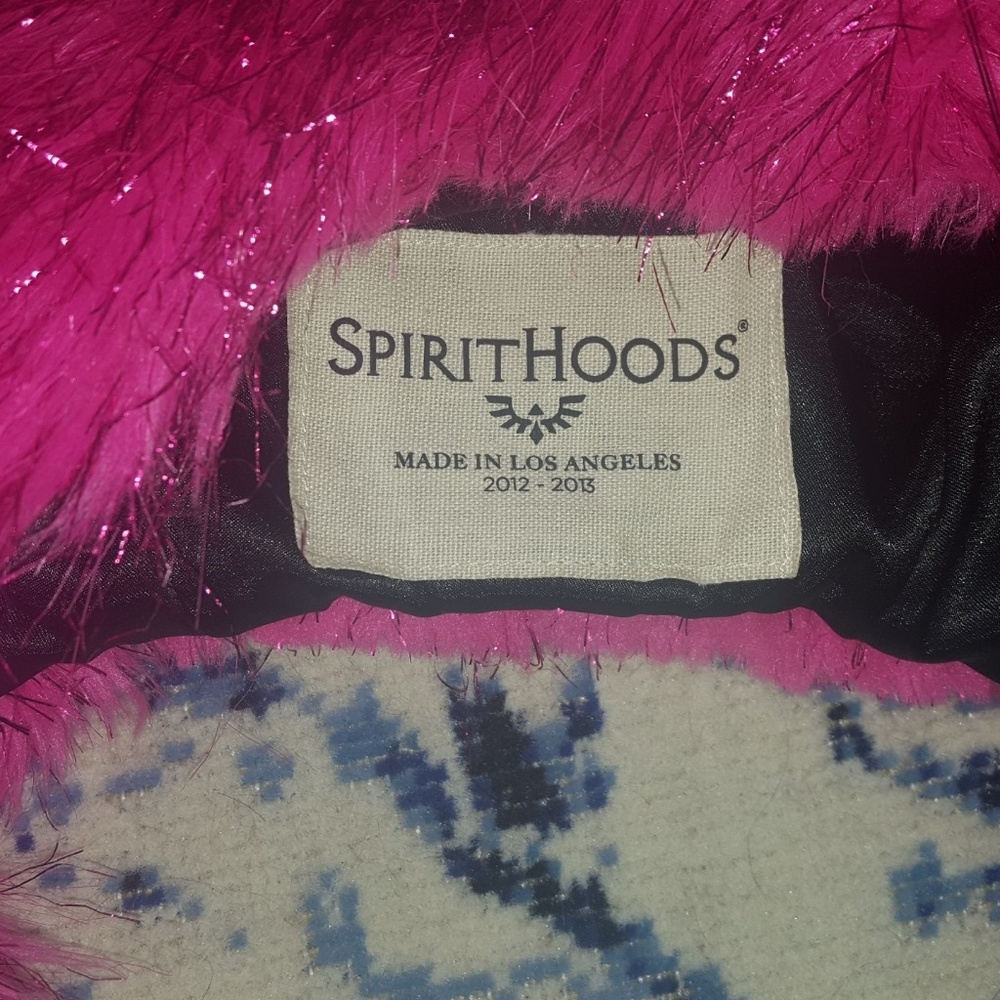 Spirithoods Pink Electric Kitty Half Hood EUC Rare - Picture 6 of 8